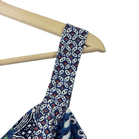 Vintage Sears X-Small Mini Dress Patchwork Sleeveless Tie Neck Womens - Picture 10 of 16